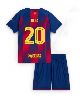Billige Fotballdrakt Barcelona Dani Olmo #20 Replika Hjemmedraktsett Barn 2025-26 Kortermet (med bukser)
